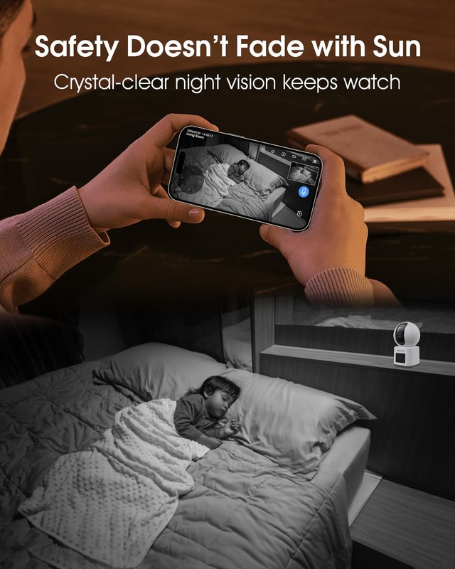 Dual Lens Indoor , 2.5K WiFi 6 Pet with App, 360° Dog for Home , 5GHz Wireles... gallery