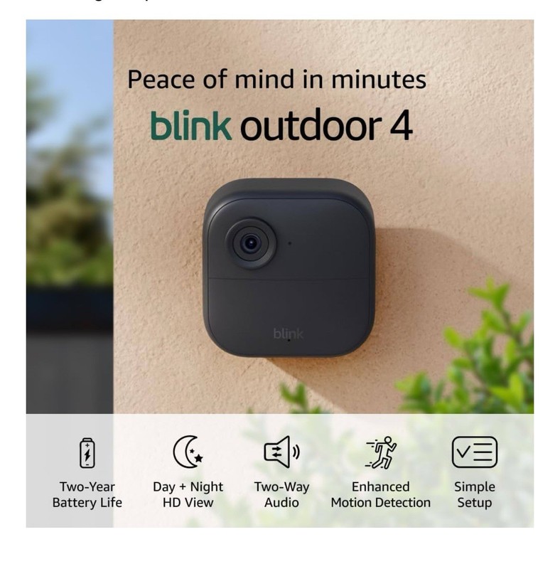 Blink Outdoor 4 1080p Wi-Fi Outdoor 3-Camera kit- Black NEW
