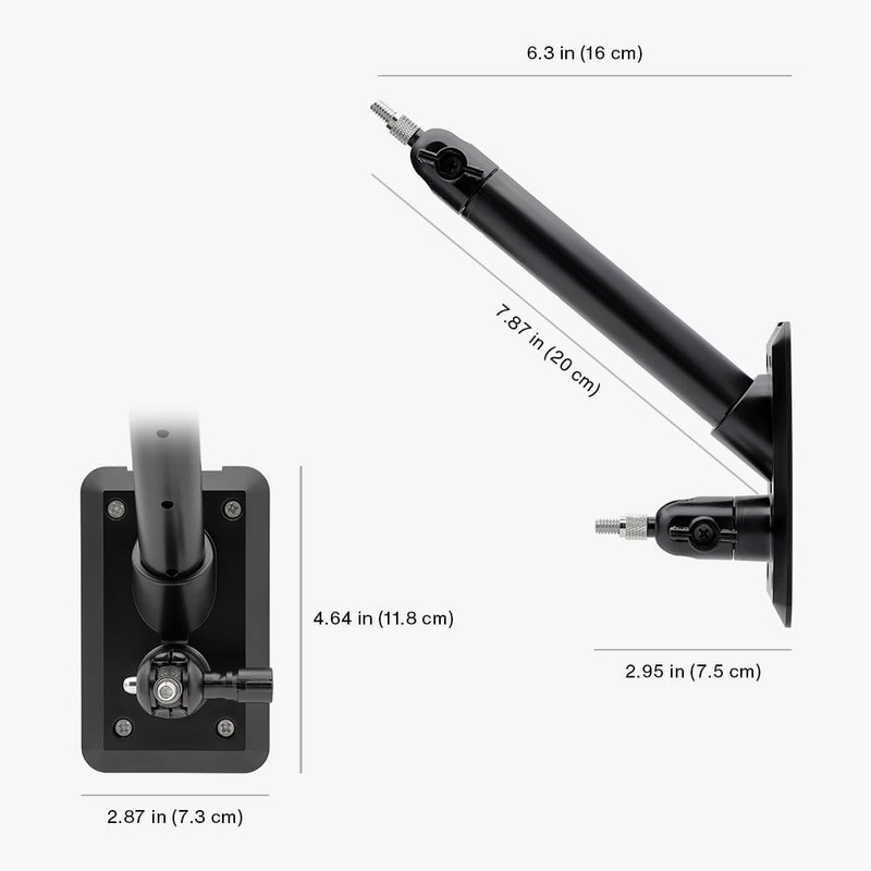 2-in-1 Wall Mount for Ring, Arlo, and Cameras & Solar Panels with 1/4"-20 Scr... gallery