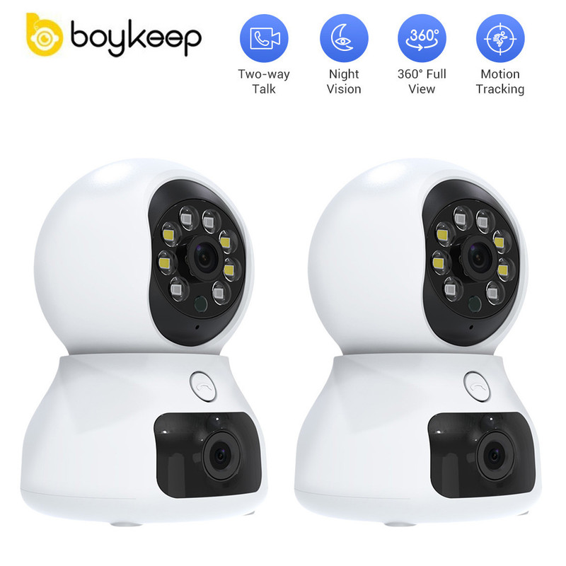 boykeep Wireless 5G WiFi Security Camera 2K Smart Indoor Night Vision Cam 2PCS