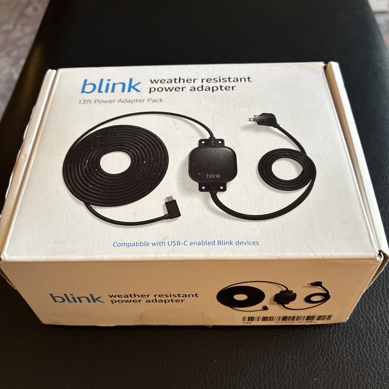 Blink Mini 2 Security Camera and Blink 4 Camera 13 ft Power Adapter for (Black)