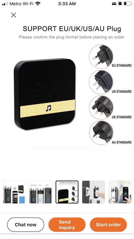 Doorbell -camera Buy 1 Get 1 Free wireless night vision daylight 720p WiFI net gallery