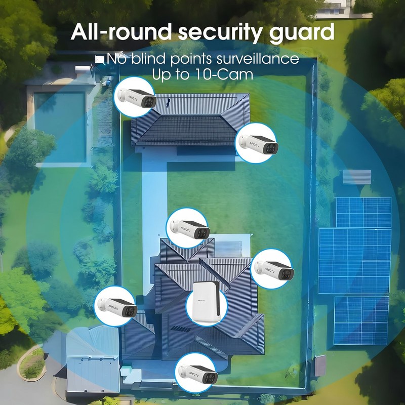 ARCCTV Solar Battery Powered Wireless Security Camera System WiFi Audio Outdoor gallery
