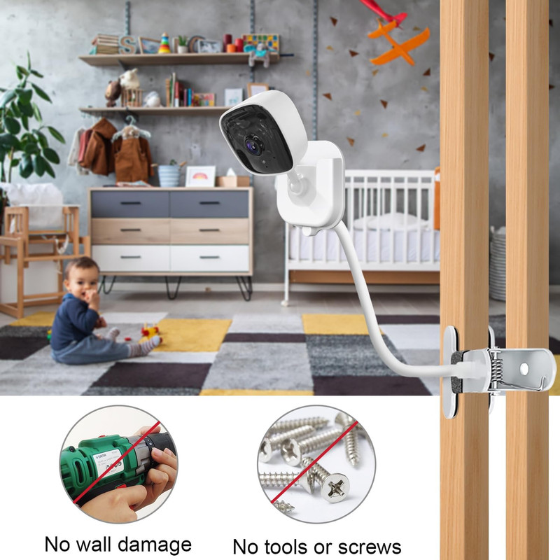 2 Pack Baby Monitor Mount for Tapo Indoor Security Camera C100/C101/C110/C111 Fl gallery