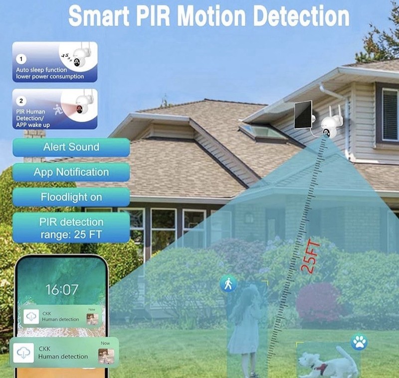 CKK Wireless Security Camera System: 4 Outdoor 5MP PTZ CamerasUSED LOOK NEW gallery