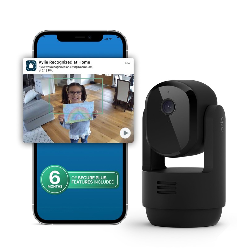 Camara De Seguridad Color Negro Với Seguimiento De Movimiento Estilo Lujo