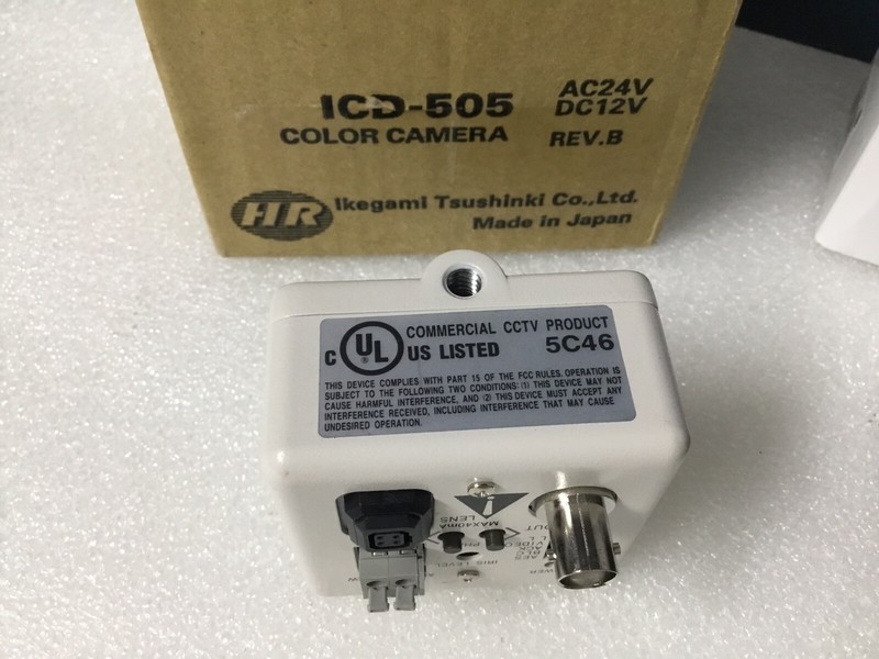 Ikegami ICD-505 Security Color Camera W/ 5-50mm 520TVL Wall Mount Bracket NEW! gallery