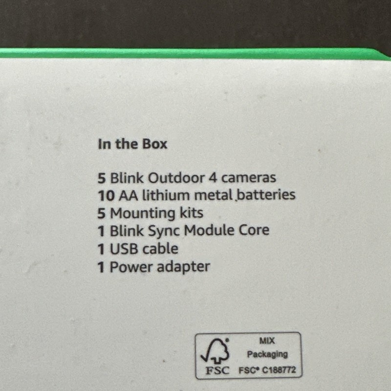 Blink Outdoor 4 (4th Gen) 5 Camera Battery Powered System W/ Sync module - NEW! gallery