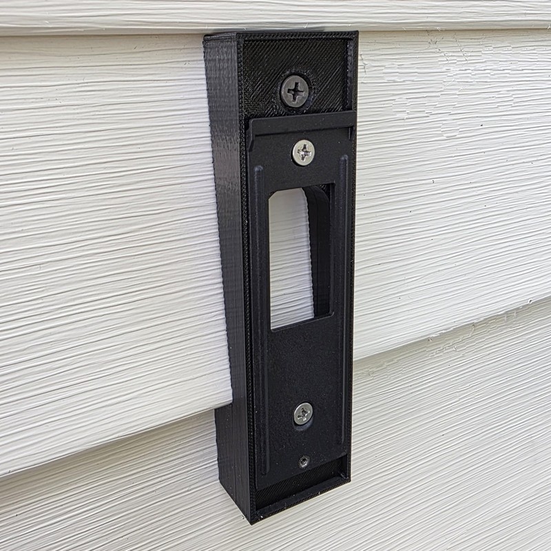 Vinyl Siding Mounting Bracket Compatible with Ring Wired Doorbell Pro Black gallery