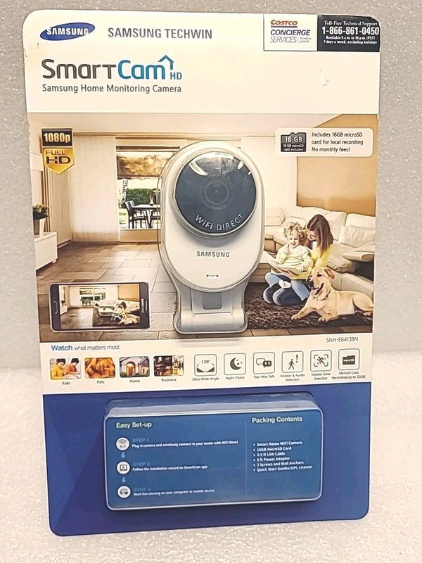 Samsung SNH-E6413BN Home Smart Cam Full HD Wi-Fi 1080p IP Camera