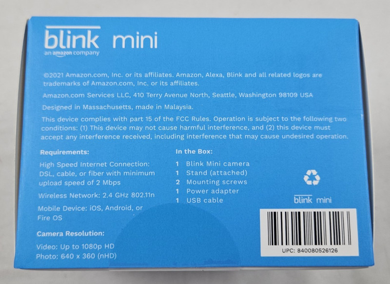Blink Mini Indoor Plug-In HD Smart Security Camera - White gallery