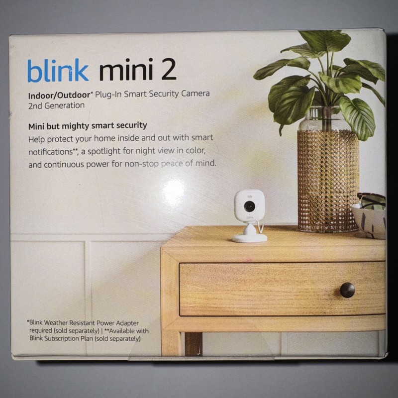 Blink Mini 2 Indoor & Outdoor White Plug-in Smart Security Camera HD Night Alexa gallery
