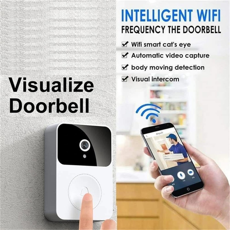 WiFi Doorbell with Security Camera Night Vision Smart Video for Home HD