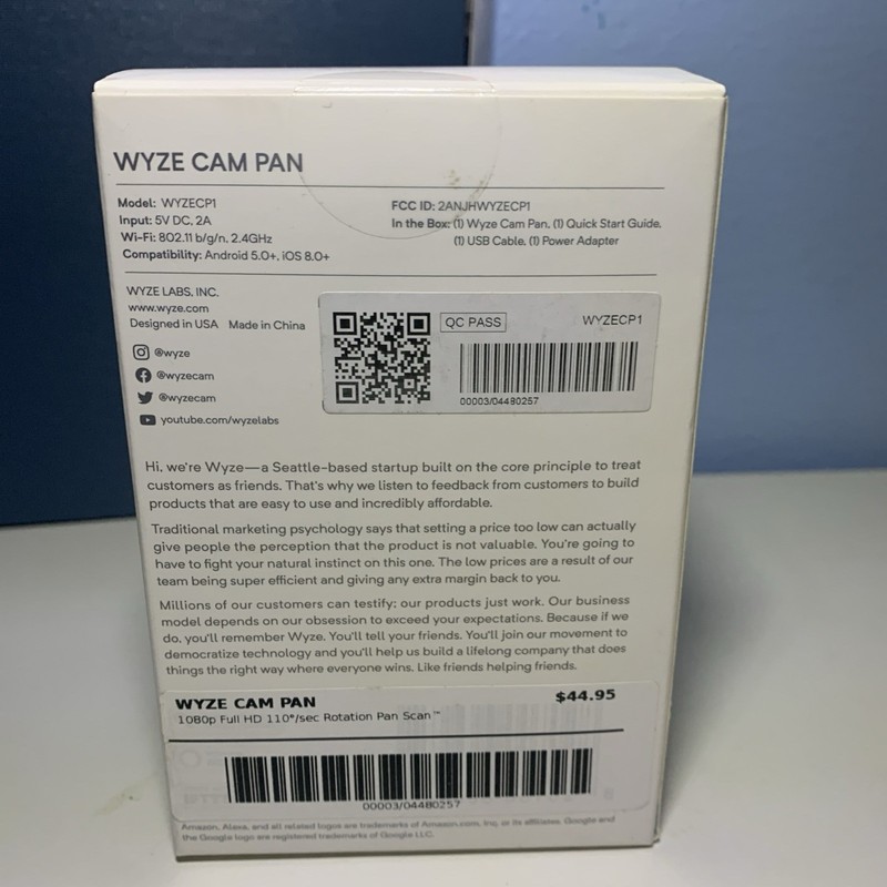 Wyze Cam Pan 1080p Tilt/Zoom Wi-Fi Indoor Smart Home Camera Night Vision audio gallery
