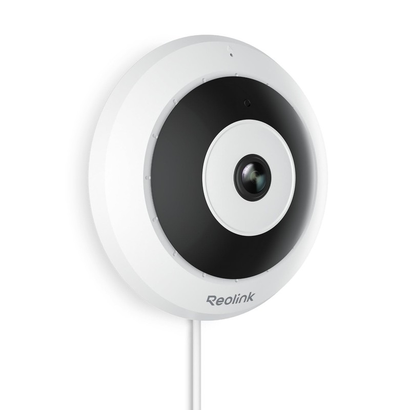 6MP PoE IP Fisheye Camera with 360° View, Surveillance for Home/Office Securi…