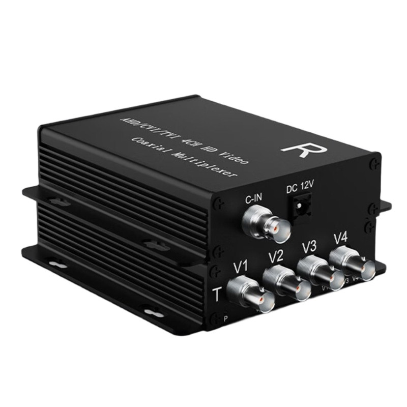 AHD/CVI/TVI 4 Port Video Coaxials Signal Multiplexer For Observation