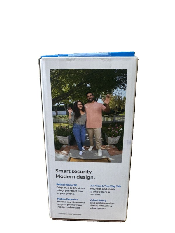 Ring - Battery Doorbell (newest model) Retinal 2K with wide-angle video gallery