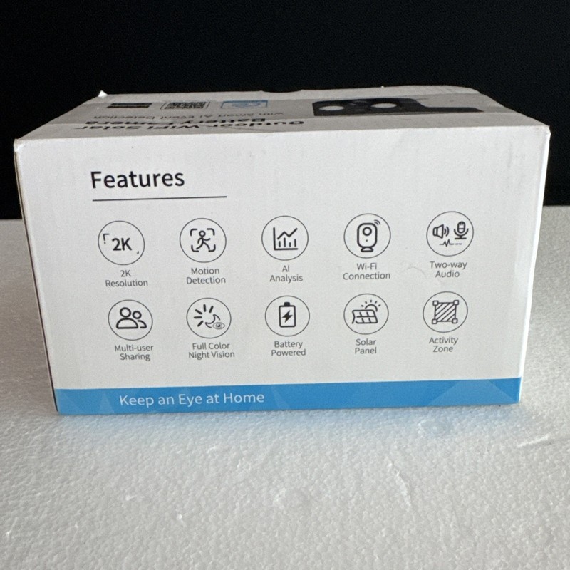 Dual Lens Outdoor WiFi Solar Battery Security Camera with Smart AI Event Detecti gallery