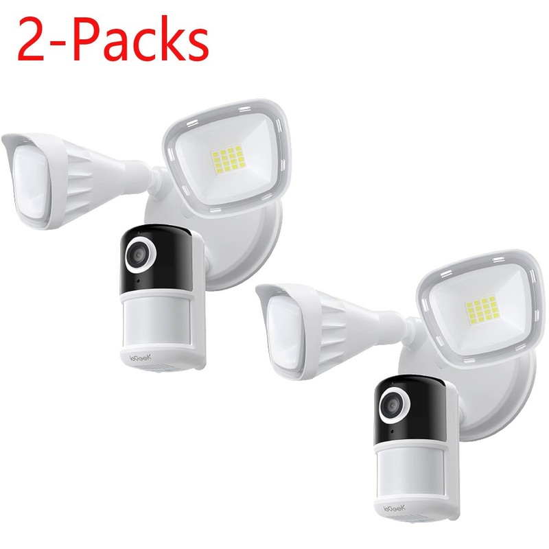 ieGeek Outdoor Floodlight Camera, Home Security Camera, 2K Wired Flood Light Cam