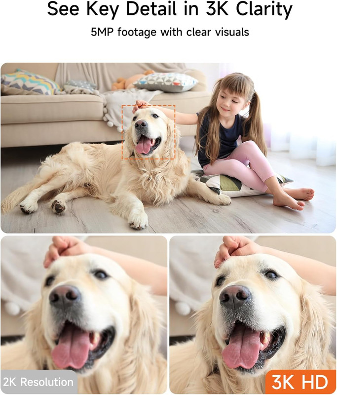 5G Pet Camera Indoor with Phone App, 3K Cat Dog Cameras with Speaker, Pan-Tilt W gallery