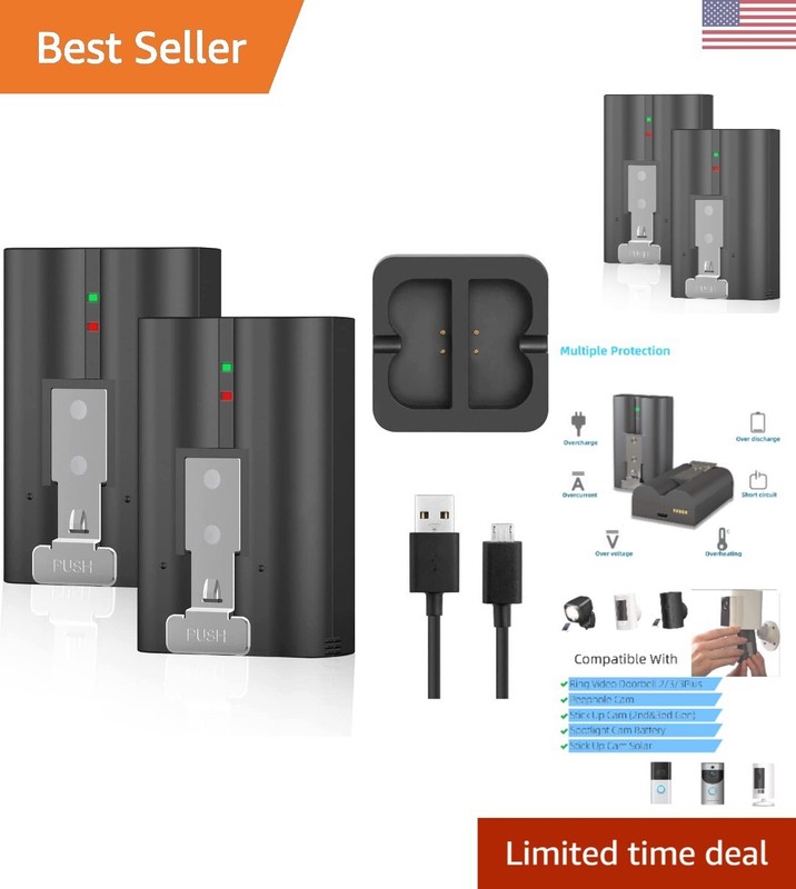 Versatile 6040mAh Powerful Enhanced Battery – Compatible with Ring Cameras