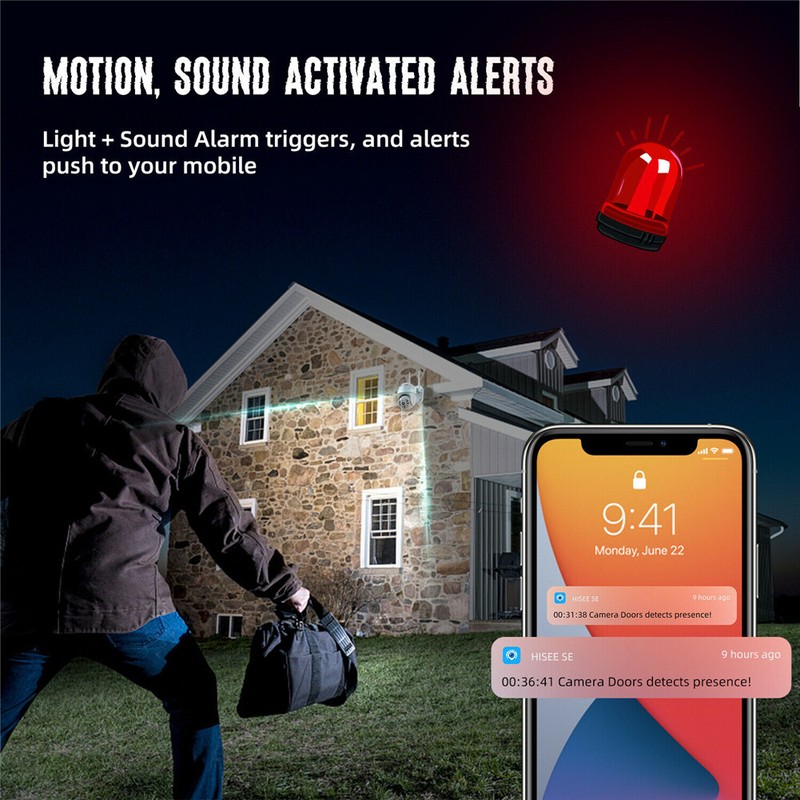 Outdoor WIFI Camera Wireless 1080P IP CCTV PTZ Home Security Remote Monitor gallery
