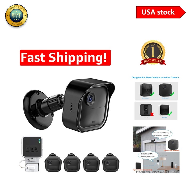 Protective Housing & Adjustable Mount for Blink 4th & 3rd Gen Cameras – 4 Pack