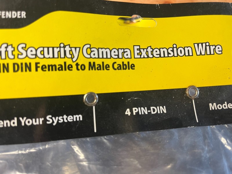 Defender Security Cameras Extension Wire 4 Packs 60 Ft DF10W New 4 Pin-Din gallery