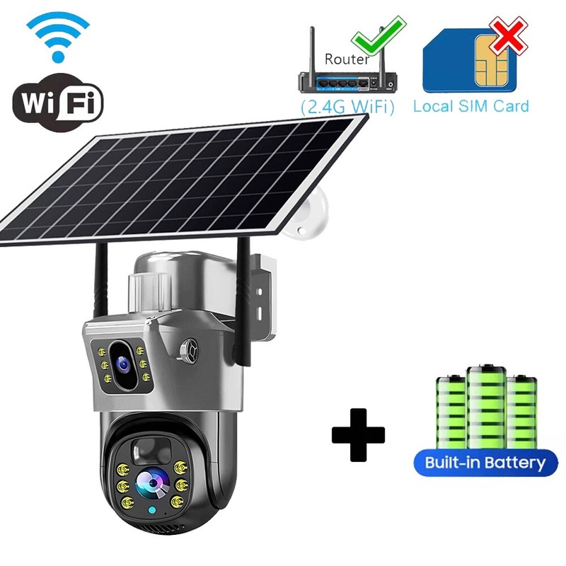 Security Protection Solar IP Camara Smart Home 360 Monitor Wifi LTE CCTV Cameras