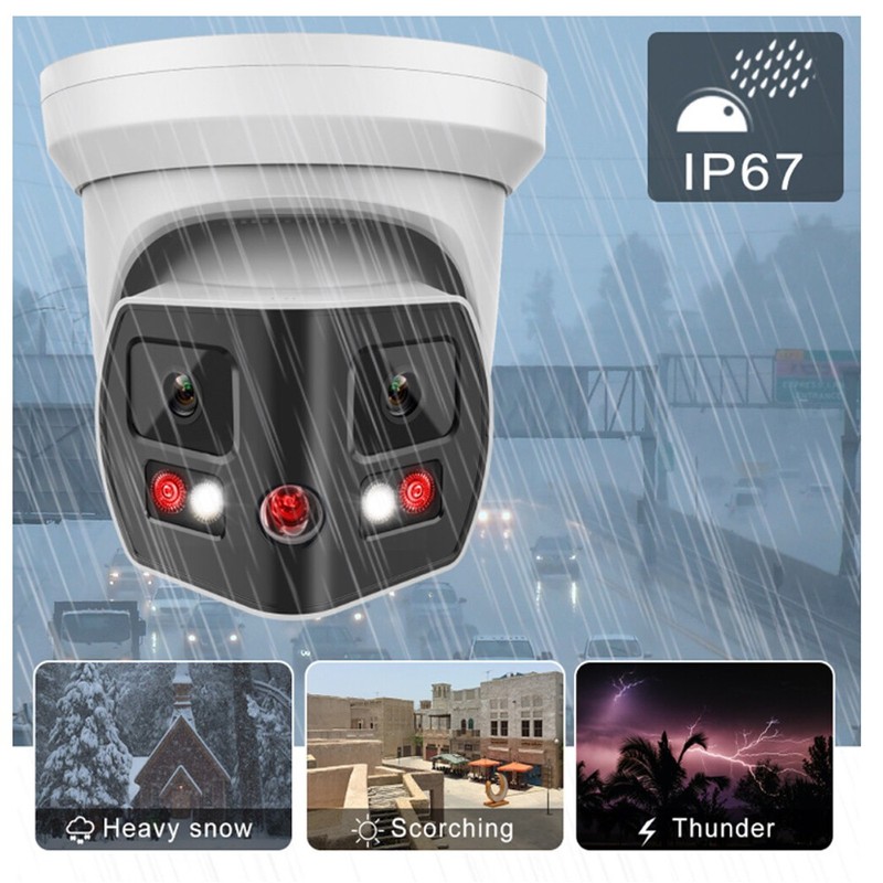 Vikylin 4K 8MP POE IP Camera Dual Lens 180° View 2-Way Audio Color Night Vision gallery