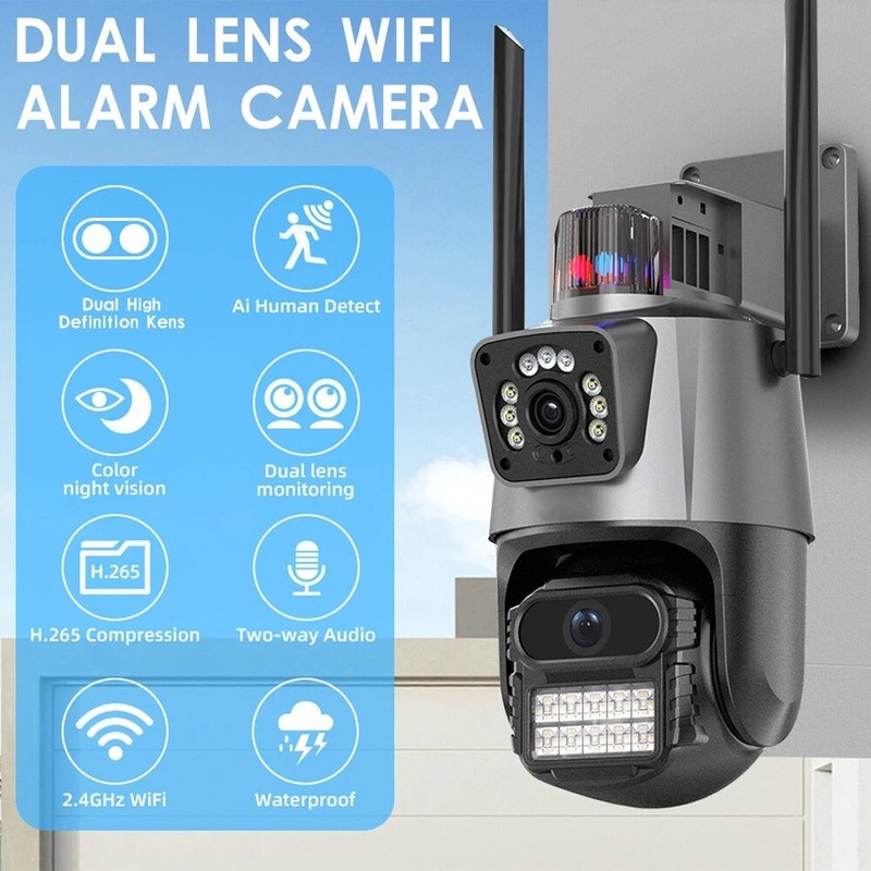 ICSEE WIFI Camera Security 3K 6MP Dual Lens Wireless PTZ Waterproof Human Detect gallery