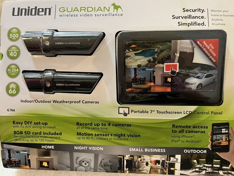 Uniden Guardian G766 Wireless Video Surveillance Camera System w/ 2 cameras gallery