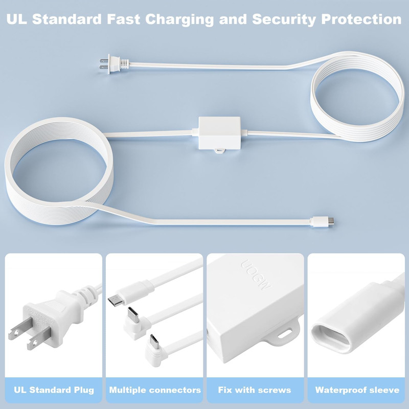 20Ft/6M Outdoor Power Adapter Compatible with Wyze Cam V4/V3,Duo Cam Pan,Wyze Pa gallery