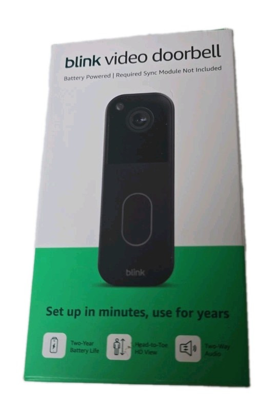 Blink Video Doorbell Battery Powered Smart WiFi Camera Alexa New Sealed