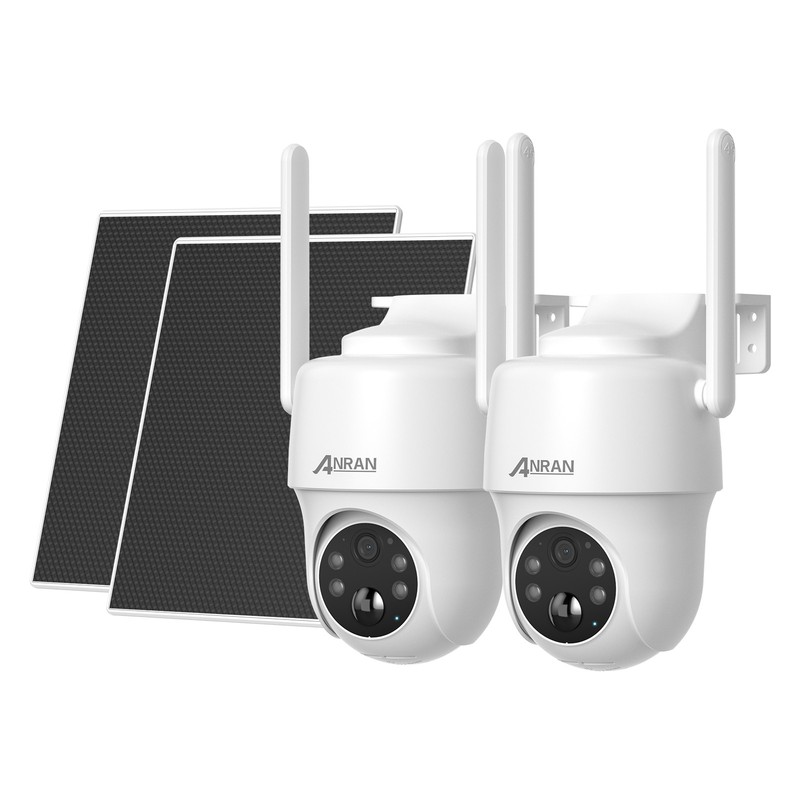 2Pack 4G LTE Cellular Solar Battery Security Camera Wireless 2K Outdoor Pan/Tilt