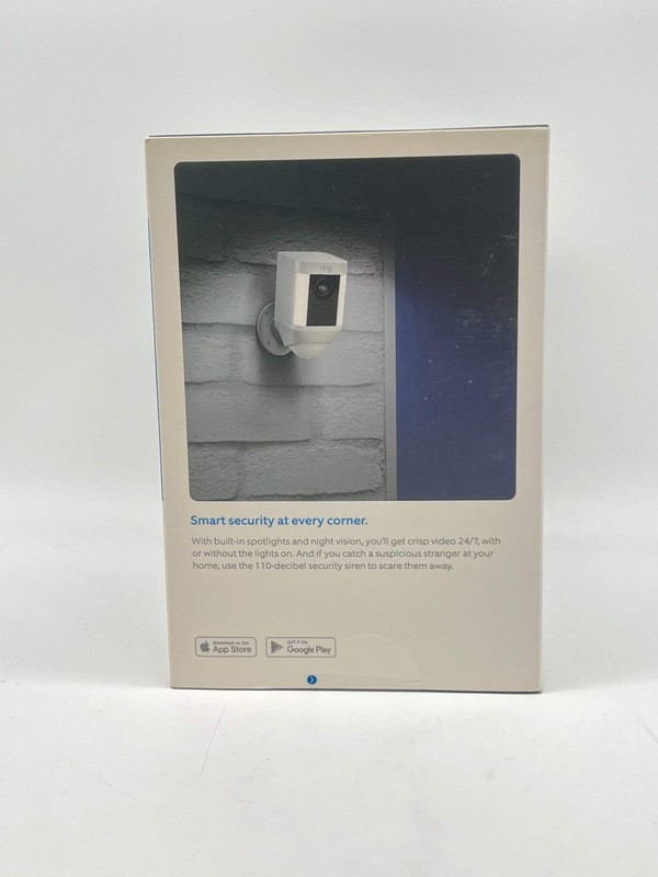 Ring Spotlight Cam Battery Security Camera White New In Box gallery