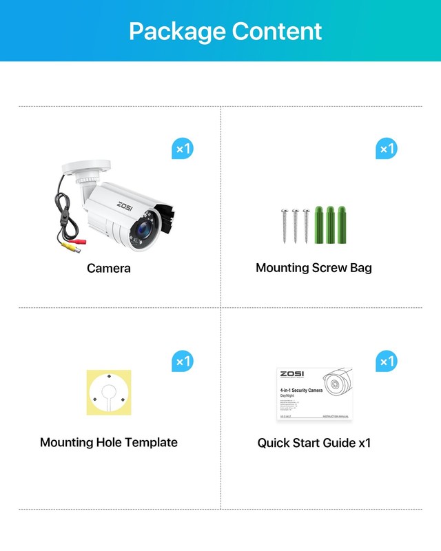 1080P 2.0MP HD 1920TVL Hybrid 4-in-1 TVI/CVI/AHD/960H CVBS CCTV Security Came... gallery