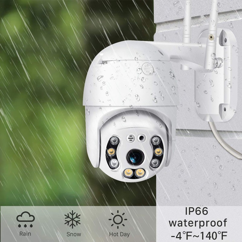 Pan Tilt Outdoor Security Camera, 1080P Home WiFi IP Camera, Pan Tilt Dome Su... gallery