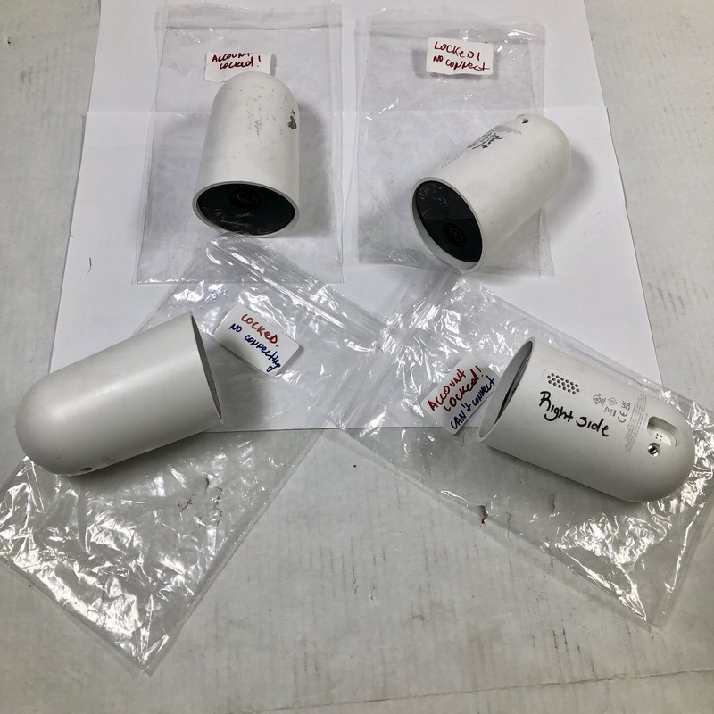 LOT OF 4 Philips Hue 581553 Secure Wireless Surveillance Cameras White FOR PARTS