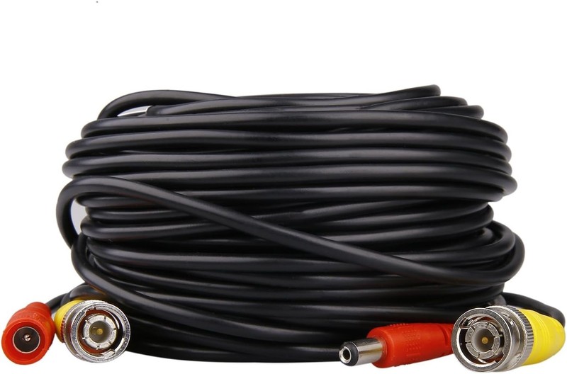 4 Pack 100ft BNC Video Power Cable, Security Camera Wire Cord 100ft-Black gallery