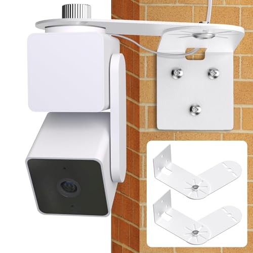 2x Metal Corner Mount for Wyze Cam Pan V3 V2 V4 Indoor Outdoor White gallery