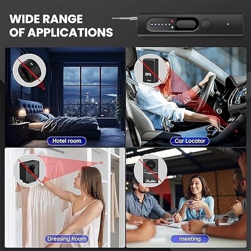 RF Bug Detector & Wireless Signal Scanner | Hidden Camera Finder | 5 Sensitivity gallery
