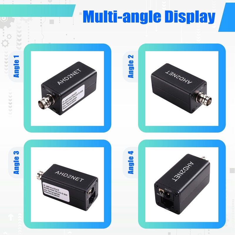 AHD/TVI/CVI/CVBS to IP Video Encoder 1080P for for NVR RJ45 for5225 gallery