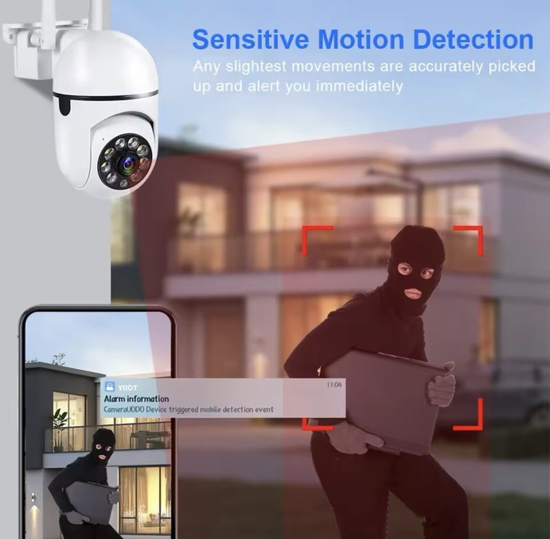 8MP Wifi IP Outdoor PTZ Camera 4X Zoom AI Audio HD Night Color gallery