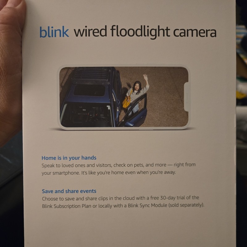 Blink Wired Floodlight Smart Security Camera, 2600 lumens, HD live View - BLACK gallery