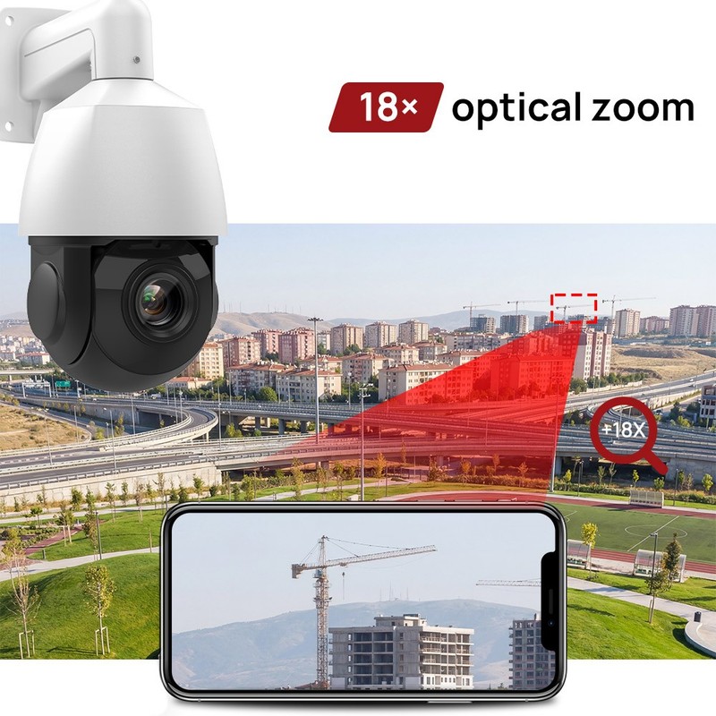 10pcs Vikylin 4K 8MP 360 degree 18X Zoom PTZ POE IP Camera Human Auto Tracking gallery