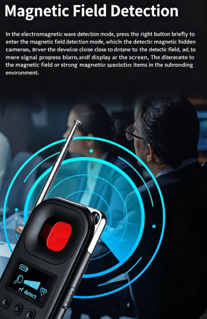 Hidden Camera Detector Infrared Scanner Vibration Alarm Portable Anti-Spy Finder gallery