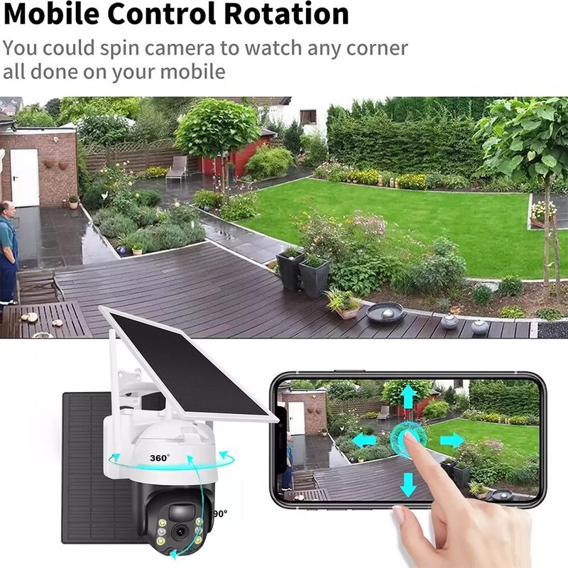 8MP 4K Wifi Security Camera Dual Lens 1-8X Zoom Outdoor PTZ IP Night Vision Cam gallery