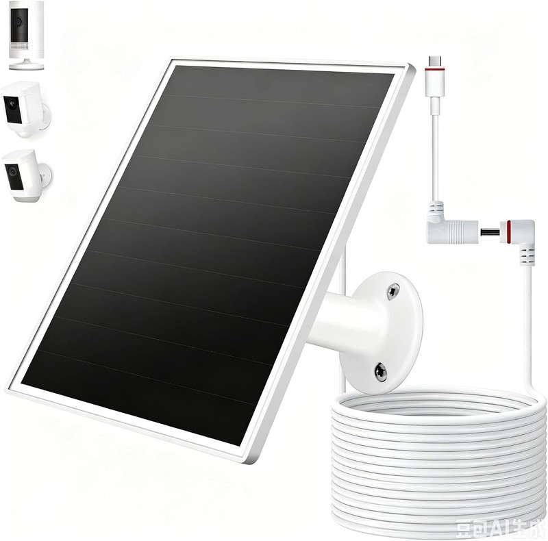 Ring Camera Solar Panel Compatible with Stick up Cam Battery Spotlight Plus