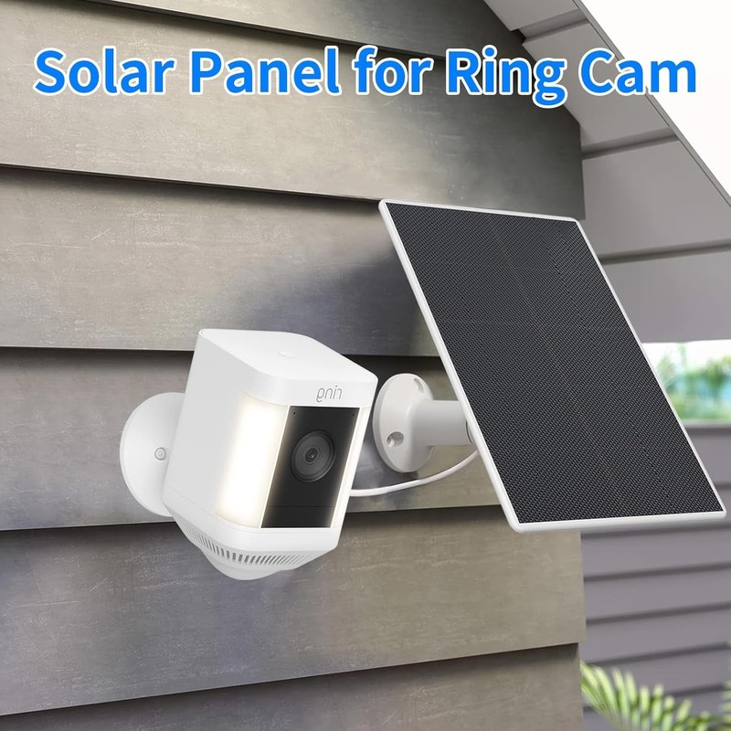 Ring Camera Solar Panel Charger for Stick Up and Spotlight Cams, Weatherproof gallery